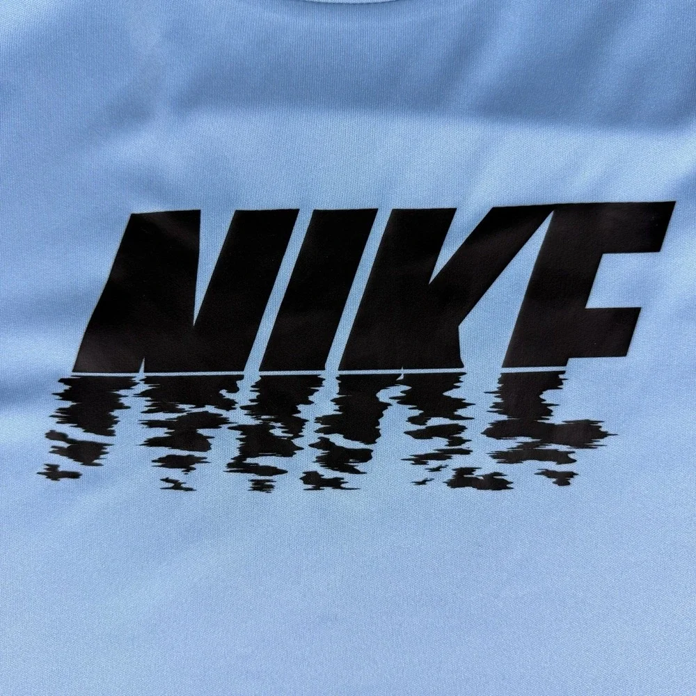 Nike Swim Mens M Dri-FIT Performance Shirt UV Protection Blue Sun Tee New